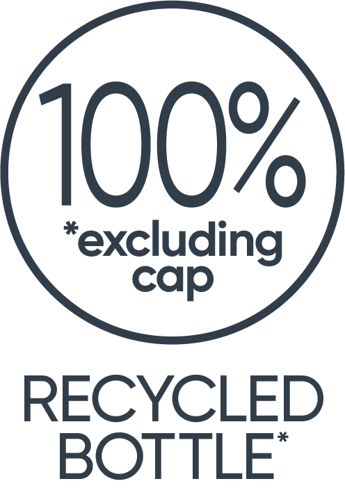 product is in 100% recycled bottles, excluding cap